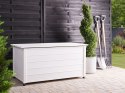 Skrzynia ogrodowa CAMPALTO Metal 123 cm 60 cm Biały Lumarko!