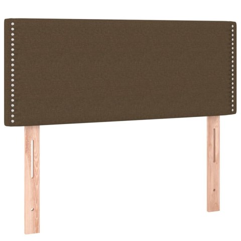  Łóżko kontynentalne z materacem, brązowe, tkanina, 100x200 cm Lumarko! Lumarko!