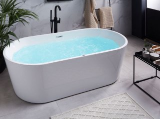 Wanna wolnostojąca LED z hydromasażem 170 x 80 cm biała HAVANA