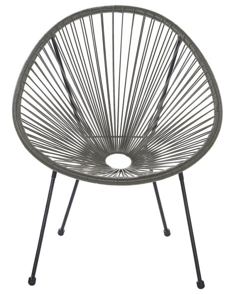 Zestaw 2 krzeseł ogrodowych ACAPULCO II Technorattan Ciemnoszary