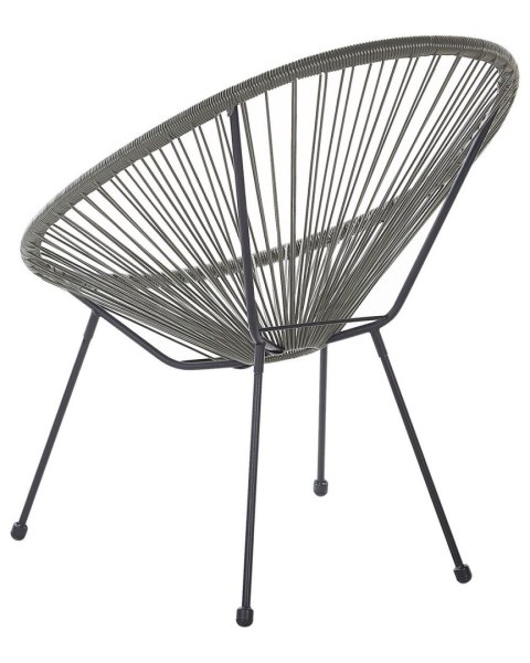 Zestaw 2 krzeseł ogrodowych ACAPULCO II Technorattan Ciemnoszary