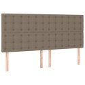  Łóżko kontynentalne z materacem, taupe, tkanina, 200x200 cm Lumarko! Lumarko!