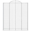 Kosze gabionowe, 10 szt, 200x50x220/240cm, galwanizowane żelazo Lumarko! Lumarko!