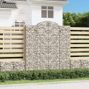 Kosze gabionowe, 12 szt, 200x50x220/240cm, galwanizowane żelazo Lumarko! Lumarko!