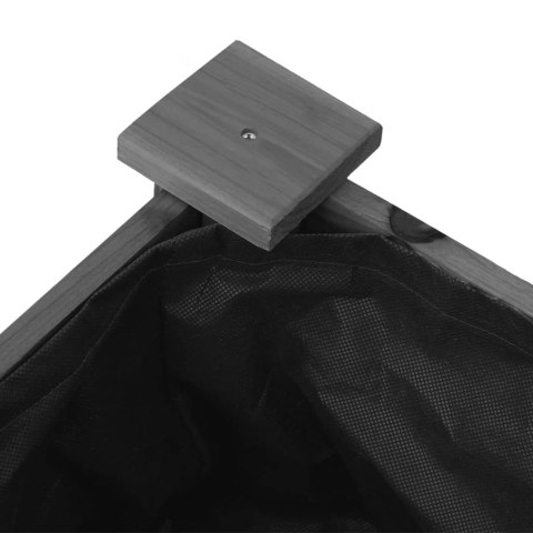 Donica na kółkach, z wyściółką, szara, 71x37x80 cm, jodłowa Lumarko! Lumarko!