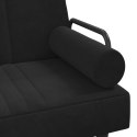  Sofa rozkładana L, czarna, 260x140x70 cm, aksamit Lumarko! Lumarko!