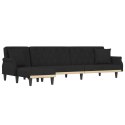 Sofa rozkładana L, czarna, 271x140x70 cm, aksamit Lumarko! Lumarko!