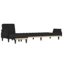 Sofa rozkładana L, czarna, 271x140x70 cm, aksamit Lumarko! Lumarko!
