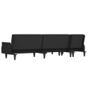 Sofa rozkładana L, czarna, 271x140x70 cm, aksamit Lumarko! Lumarko!