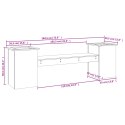 Ławka z donicami, 184,5x39,5x56,5 cm, lite drewno sosnowe Lumarko! Lumarko!