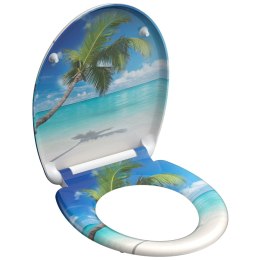 Deska sedesowa wolnoopadająca CARRIBEAN, duroplast z nadrukiem Lumarko! Lumarko!