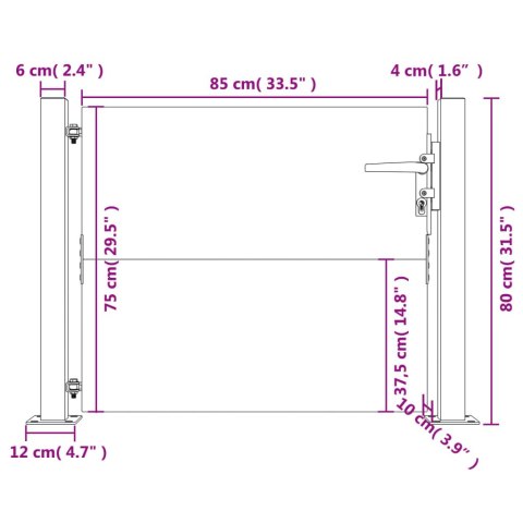 Furtka ogrodowa, 105x80 cm, stal kortenowska Lumarko! Lumarko!