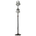  Lampa podłogowa z 2 kloszami, srebrna, E27, żeliwo Lumarko! Lumarko!