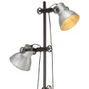  Lampa podłogowa z 2 kloszami, srebrna, E27, żeliwo Lumarko! Lumarko!