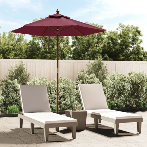  Parasol ogrodowy na drewnianym słupku, bordo, 196x231 cm Lumarko! Lumarko!