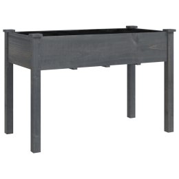  Kwietnik z wyściółką, szary, 118x59x76 cm, drewno jodłowe Lumarko! Lumarko!