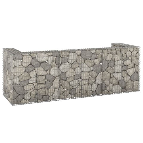 Gabionowa osłona do koszy na śmieci, stal, 325x100x110 cm Lumarko! Lumarko!