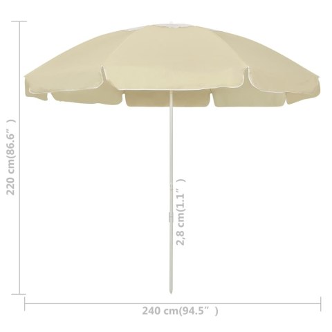  Parasol plażowy, piaskowy żółty, 240 cm Lumarko! Lumarko!