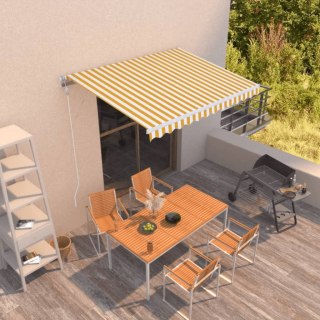  Automatycznie zwijana markiza, 350 x 250 cm, żółto-biała Lumarko! Lumarko!