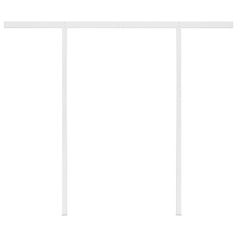  Automatycznie zwijana markiza ze słupkami 3,5x2,5m, żółto-biała Lumarko! Lumarko!