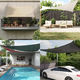 Żagiel przeciwsłoneczny, 160 g/m², jasnozielony, 6x7 m, HDPE Lumarko! Lumarko!