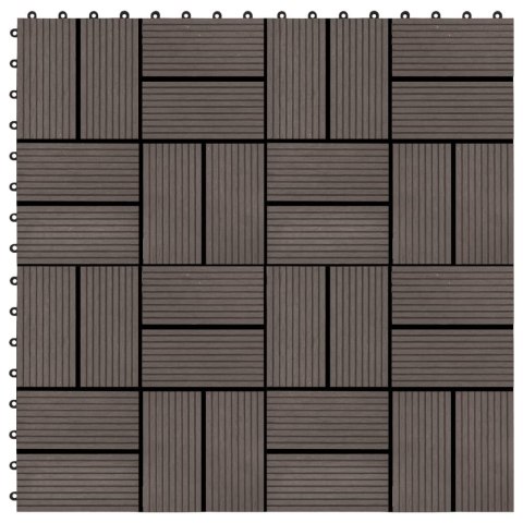 Płytki tarasowe, 22 szt., 30 x 30 cm, 2 m², WPC, ciemnobrązowe Lumarko! Lumarko!