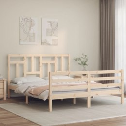 Rama łóżka z wezgłowiem, 160x200 cm, lite drewno Lumarko! Lumarko!
