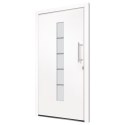  Drzwi zewnętrzne, aluminium i PVC, białe, 100x200 cm Lumarko! Lumarko!