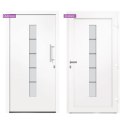  Drzwi zewnętrzne, aluminium i PVC, białe, 100x200 cm Lumarko! Lumarko!