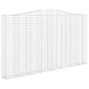 Kosze gabionowe, 2 szt, 400x30x220/240 cm, galwanizowane żelazo Lumarko! Lumarko!
