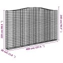 Kosze gabionowe, 2 szt, 400x30x220/240 cm, galwanizowane żelazo Lumarko! Lumarko!