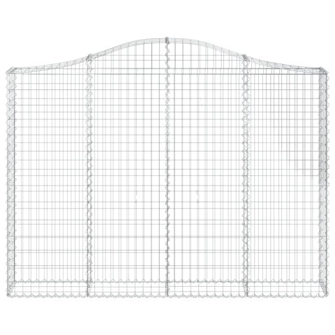 Kosze gabionowe, 4 szt, 200x30x140/160 cm, galwanizowane żelazo Lumarko! Lumarko!