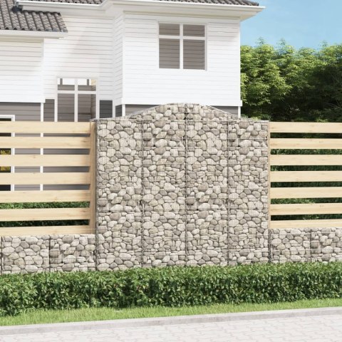 Kosze gabionowe, 4 szt, 200x50x200/220 cm, galwanizowane żelazo Lumarko! Lumarko!