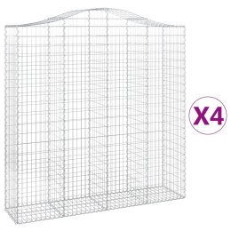  Kosze gabionowe, 4 szt, 200x50x200/220 cm, galwanizowane żelazo Lumarko! Lumarko!
