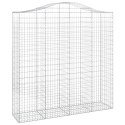 Kosze gabionowe, 4 szt, 200x50x200/220 cm, galwanizowane żelazo Lumarko! Lumarko!