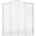 Kosze gabionowe, 4 szt, 200x50x200/220 cm, galwanizowane żelazo Lumarko! Lumarko!