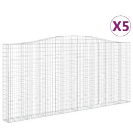  Kosze gabionowe, 5 szt, 400x30x180/200 cm, galwanizowane żelazo Lumarko! Lumarko!
