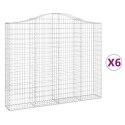  Kosze gabionowe, 6 szt, 200x30x160/180 cm, galwanizowane żelazo Lumarko! Lumarko!