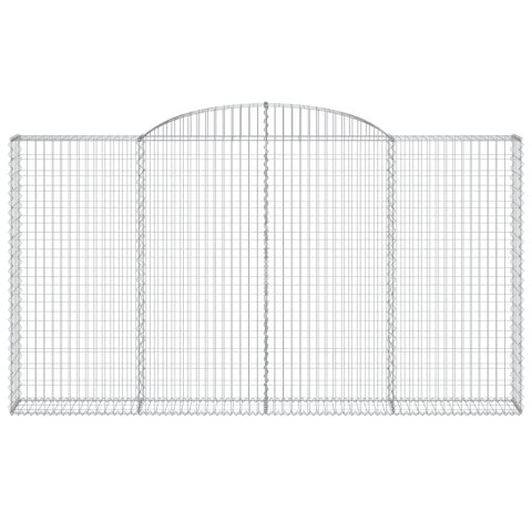 Kosze gabionowe, 6 szt, 300x30x160/180 cm, galwanizowane żelazo Lumarko! Lumarko!