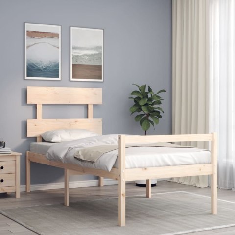 Łóżko dla seniora, z wezgłowiem, 90x200 cm, lite drewno Lumarko! Lumarko!