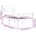 Łóżko dla seniora, z wezgłowiem, 90x200 cm, lite drewno Lumarko! Lumarko!