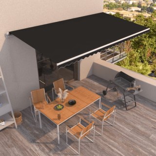  Ręcznie zwijana markiza, 600x350 cm, antracytowa Lumarko! Lumarko!