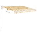  Ręcznie zwijana markiza z LED, 3,5x2,5 m, żółto-biała Lumarko! Lumarko!