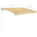 Ręcznie zwijana markiza z LED, 3,5x2,5 m, żółto-biała Lumarko! Lumarko!
