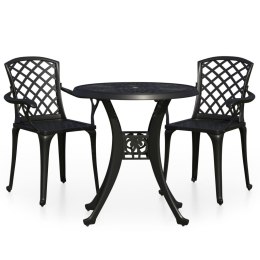  3-cz. zestaw mebli bistro ze stopu aluminium, czarny Lumarko! Lumarko!