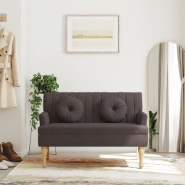  Ławka z poduszkami, ciemnobrązowa, 113x64,5x75,5 cm, tkanina Lumarko! Lumarko!