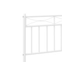  Metalowa rama łóżka z wezgłowiem i zanóżkiem, biała, 75x190 cm Lumarko! Lumarko!
