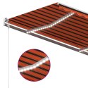  Ręcznie zwijana markiza z LED, 4x3,5 m, pomarańczowo-brązowa Lumarko! Lumarko!
