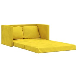  Sofa podłogowa 2-w-1, ciemnożółta, 122x204x55 cm, aksamit Lumarko! Lumarko!