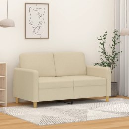  2-osobowa sofa, kremowa, 120 cm, tapicerowana tkaniną Lumarko! Lumarko!